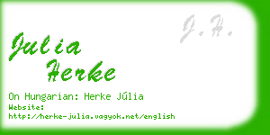 julia herke business card